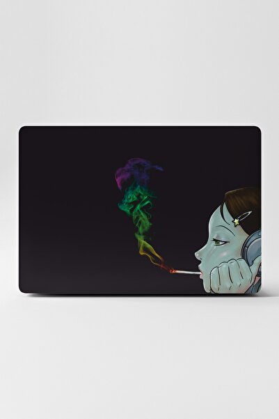TUGİBU Kaplama Uyumlu Notebook Macbook Bohem Siyah Laptop Sticker