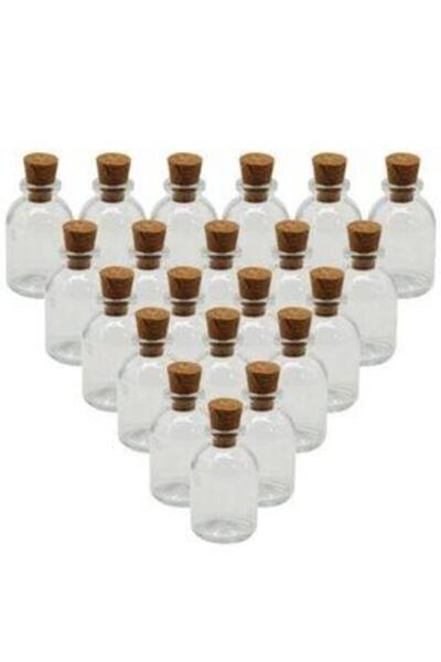 Genel Markalar Cam Şişe 25 Cc Mantar Tıpalı 10 Adet T_cam_sise_25cc_10_adet