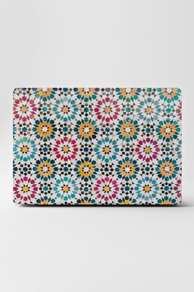 TUGİBU Laptop Sticker Covering Notebook Macbook Ethnic Blue Yellow