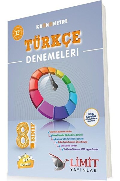 Limit Yayınları 8. Sınıf Lgs Kronometre 12'li Türkçe Denemeleri Klp
