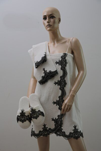 Verse & Reverse Kadın Black Diamond Balayı Bornoz Seti