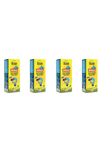 Ocean OceanMulti150ml4 Pack Fish Oil Syrup - Orange and Syrup Honey