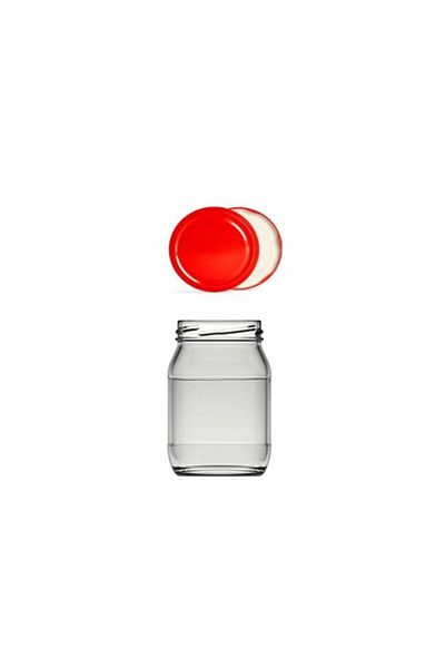 Paşabahçe Glass Jar 190 Cc Red Lid 6 Pieces Baby Honey