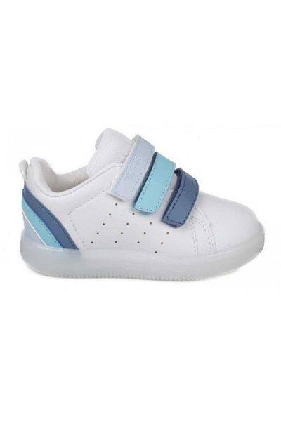Vicco Sun White-blue Boys' Lighted Sports Shoes