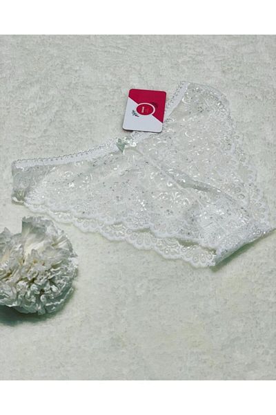 Irmak İç Giyim Ecem Star Women's White Lace Panties