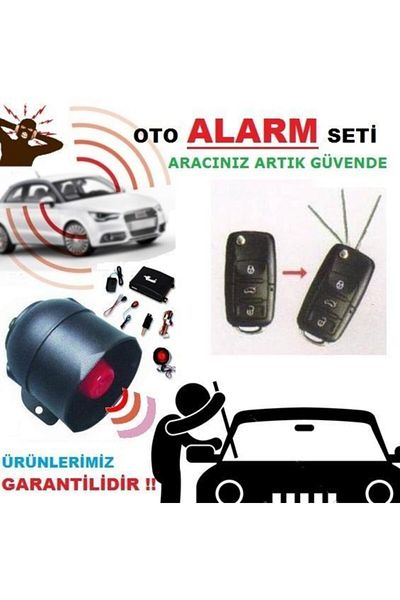 VİNWELLS TP Car Alarm Complete Set Switchblade 12v Remote Control Model: 3444