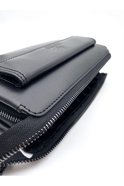 Eminsa Black Genuine Leather Men's Handbag