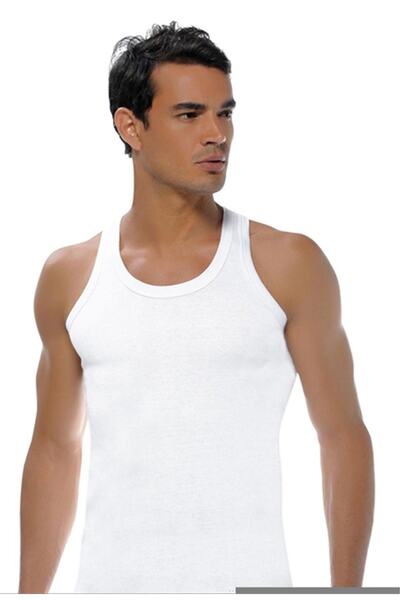 GÜMÜŞ Underwear Men's Cotton Strap Ribbed Undershirt