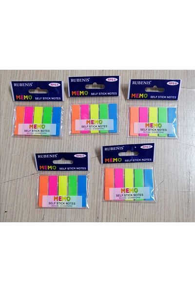 Rubenis 5 Pack Index Sign Tape 45x12 Mm Rps-5