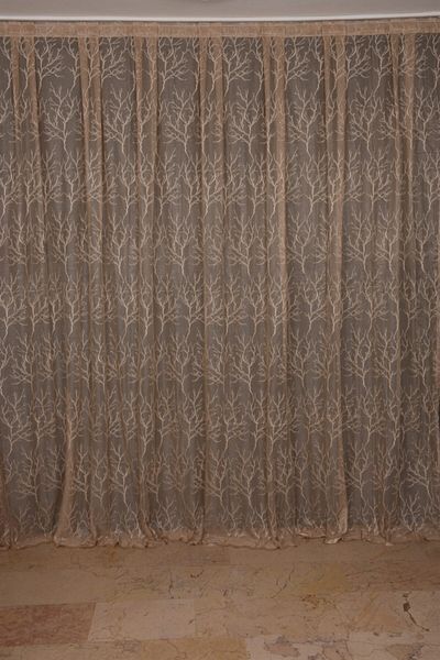 AKÇA TEKSTİL Mink Colored Granite Model - Single Wing and Pleated Background Curtain 300*260 Cm