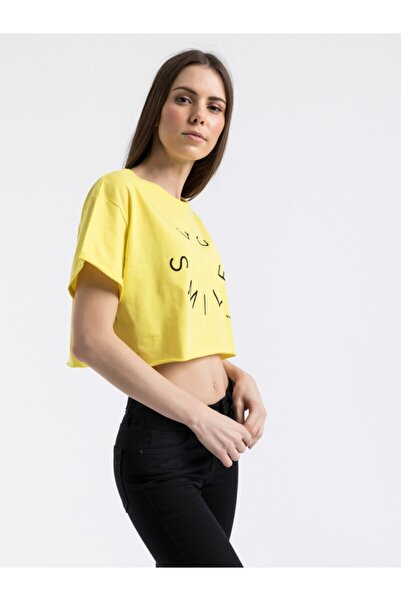 Ltb Women's YELLOW T-SHIRT 012198003760890000