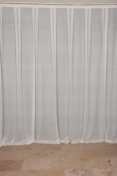 AKÇA TEKSTİL Cream Colored Single Wing Honeycomb Model Pleated Curtain - 300*260 Cm