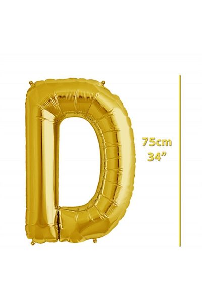 ikm balon Foil Letter Balloon Medium Size 75 Cm Gold D