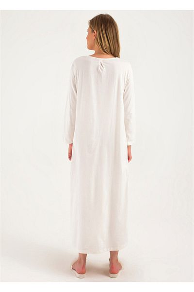 Magic Form Women's Ecru Maternity Cotton Hijab Nightgown 38110