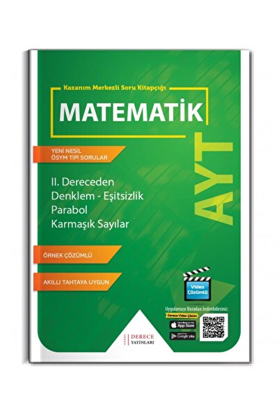 Genel Markalar Ayt Matematik Iı.dereceden Denklem Eşitsizlik Parabol Karmaşık...
