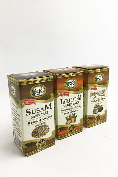KRK Base Oils Set Coconut Oil 50 Ml, Almond Oil 50 Ml And Sesame Oil 50 Ml