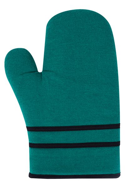 Homaks Green Broadcloth Black Banded Kitchen Oven Gloves