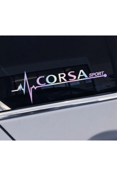 TSC ملصق زجاجي جانبي لباب السيارة أوبل كورسا 20 سم × 7 سم هولو كروما