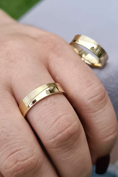 Silver Self Gümüş Alyans Esli Parlak Mat