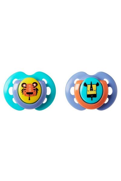 tommee tippee 0-6 Months False Pacifier - Fun Style Tiger-Unicorn, 2 Pieces
