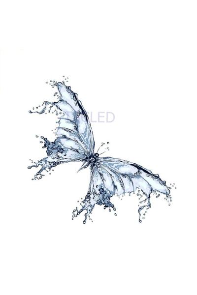 TSC ملصق لاصق على شكل فراشة مائية للسيارة مقاس 20 سم