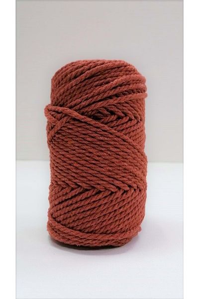 Hobigun Βαμβακερό σχοινί μακραμέ Σάρωση 3 mm 3 Twist 250 gr Κανέλα