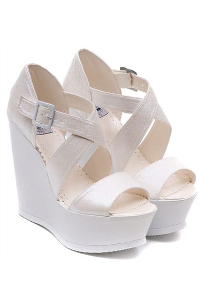 Ayakkabı Tutkusu Stilo ® Wedge Heel 15cm Comfortable Bridal and Invitation Shoes