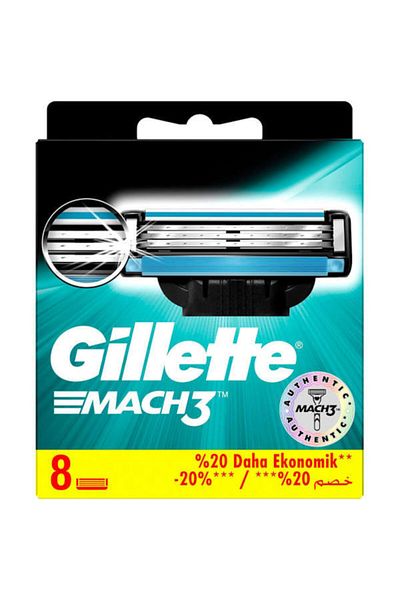 Gillette Mach3 Replacement Shaving Blade 8 Pieces