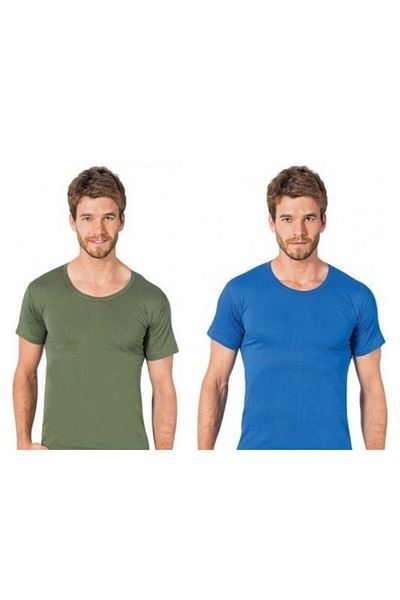Seher Ανδρικό εσώρουχο Battal Colorful Crew Neck (Ποικιλία 6 τεμαχίων)