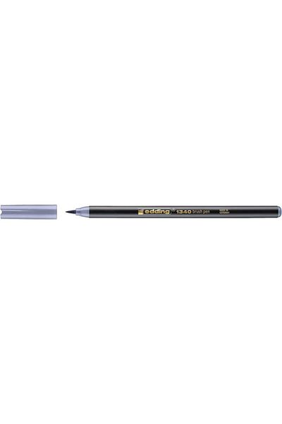 Edding 1340 Brushpen Brush Tip Pen Silver Gray