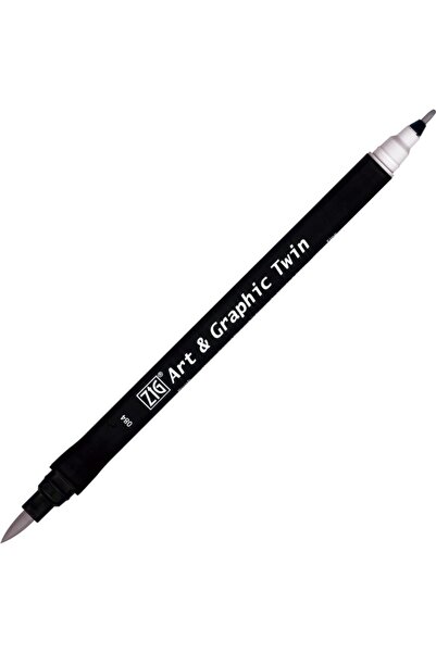 Zig Art & Graphic Twin Tut-80 Brush Tip Marker Pale Gray 084