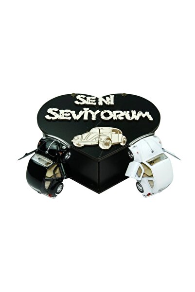 Vardem I Love You Written Wooden Vosvos Gift Set Black White