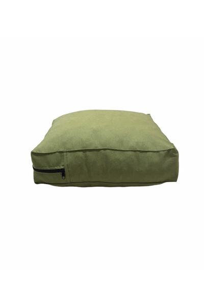 REMEGE Zeleni kvadrat meditacije Min Koža - 40x40x12 cm - Kvadratni ukrasni j...