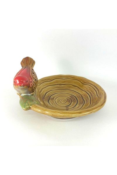 ArtemisSeramik Bird's Nest Decorative Bowl with Red Birds