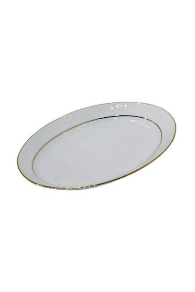 GÜRALLAR Güral Porcelain Gilded Large Salad Plate 25 Cm Set of 3