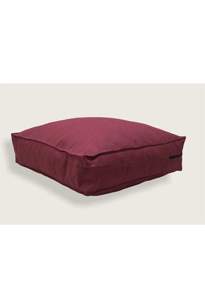 REMEGE Pernă de meditație yoga pătrată umplută cu coajă - 40x40x12 cm - 1,5 kg umplută cu coajă organică