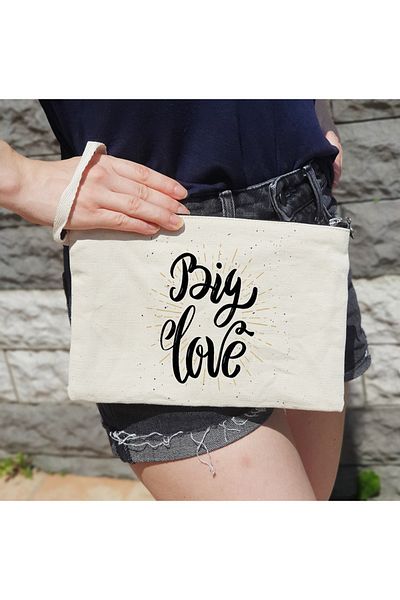 PEKSHOP Τσάντα μακιγιάζ με φόδρα Clutch Big Love