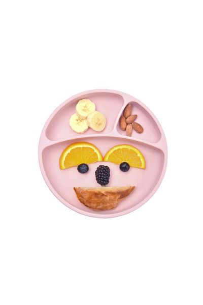 OiOi Plate Bowl Cup Spoon Pink Nutrition Set