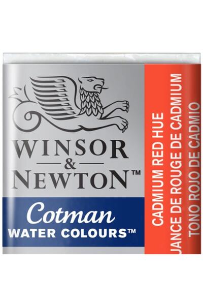 Winsor Newton Cotman Yarım Tablet Suluboya N:095 Cadmium Red Hue
