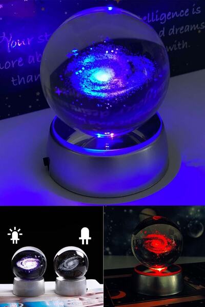 Raicon Samanyolu Galaxy Işıklı Cam Küre 6 Cm