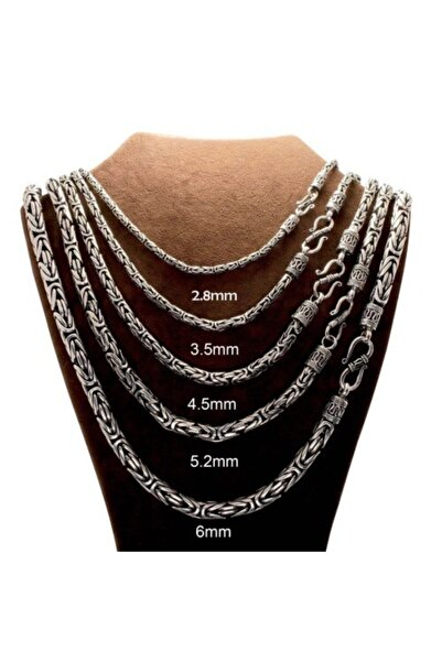 ENCİLİ SİLVER Encili Silver 925 Ayar Gümüş 65 Cm Kancalı Model Erkek Kral Zin...