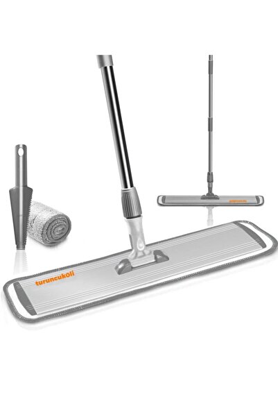 Turuncukoli Dev Boy Mop Yer Silme Paspası / Mikrofiber Bezli / Sağlam Telesko...