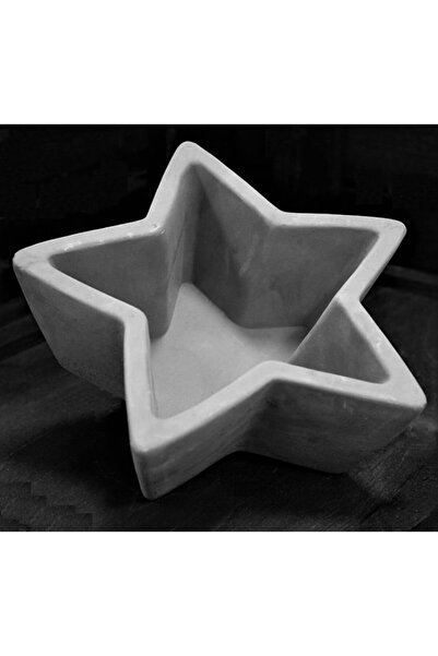 morlalem m Büyük Yıldız Saksı Silikon Kalıp K-595, Polyester Çimento Beton Ta...