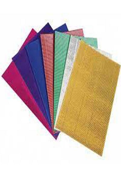 Mikro Metallic Corrugated Cardboard 23*33 7 Colors 10 Pieces