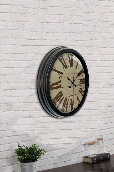 Kasva Concept Gift 40 cm Black Metal Design Wall Clock