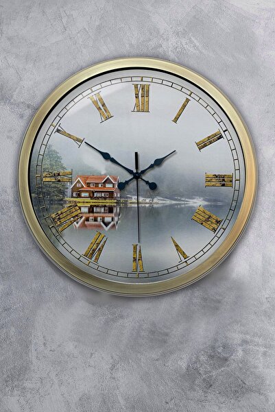 Dream Gift ساعة حائط هدية معدنية عتيقة مقاس 40 سم من Alanya