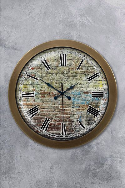 Kasva Concept Gift 36 cm Antique Metal Vintage Wall Clock