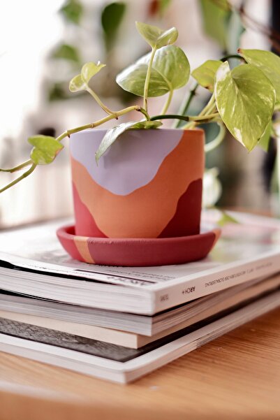 fidayy Terracotta Saksı Tabak Kırmızının Tonları 9.5x8cm