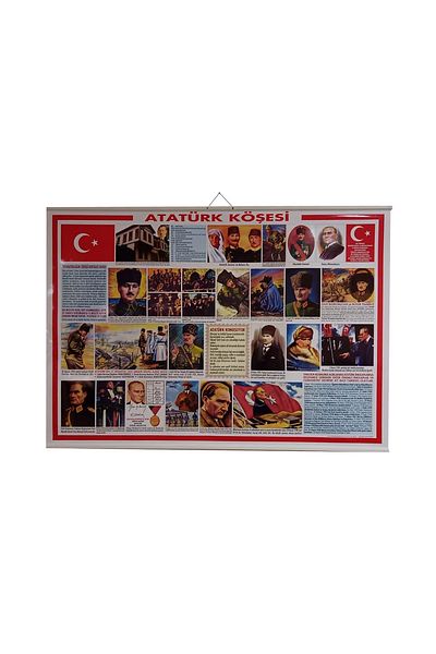 AND Ataturk Corner Sign 70x100 Cm with Hanger and Slats
