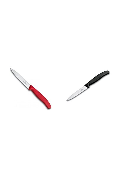 Victorinox Vıctorınox Soyma Bıçağı 10 cm Siyah Ve Kırmızı